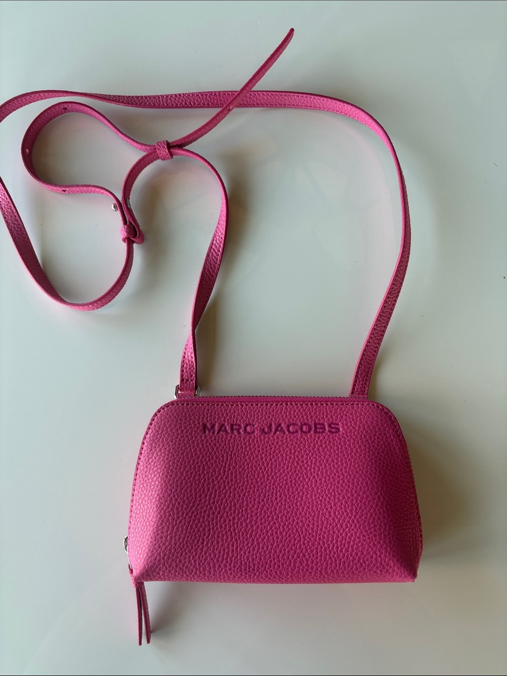 Marc Jacobs Hot Pink Pebbled Leather Crossbody Bag